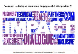 7
Pourquoi le dialogue au niveau du pays est-il si important ?
 
