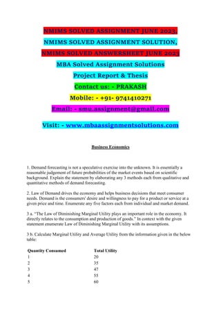 NMIMS CUSTOMIZED ASSIGNMENT JUNE 2023 | DOCX