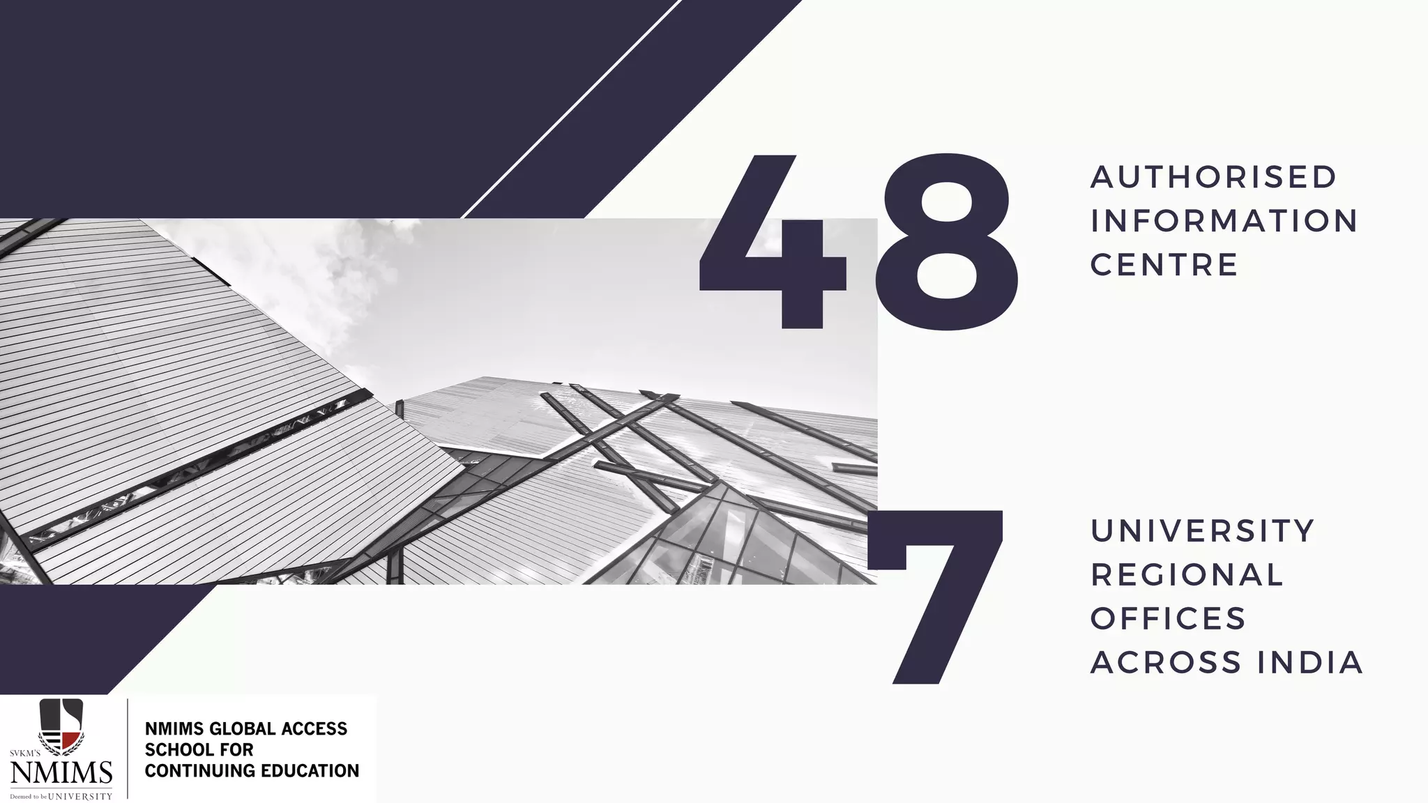 48
AUTHORISED
INFORMATION
CENTRE
7
UNIVERSITY
REGIONAL
OFFICES
ACROSS INDIA