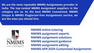 NMIMS project assistance - NMIMS JUNE 2024 Solved Assignments.pdf