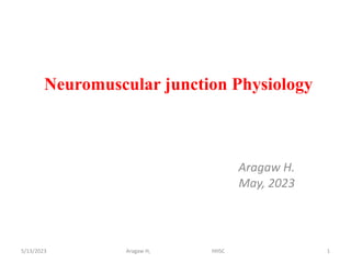 Neuromuscular junction Physiology
Aragaw H.
May, 2023
5/13/2023 Aragaw H, HHSC 1
 