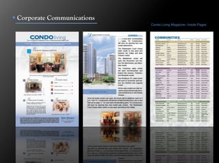 !  Corporate Communications
                              Condo Living Magazine– Inside Pages
 