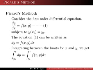 Numerical Methods - Oridnary Differential Equations - 1 | PDF
