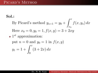 Numerical Methods - Oridnary Differential Equations - 1 | PDF