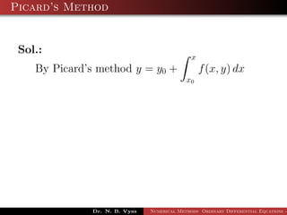 Numerical Methods - Oridnary Differential Equations - 1 | PDF