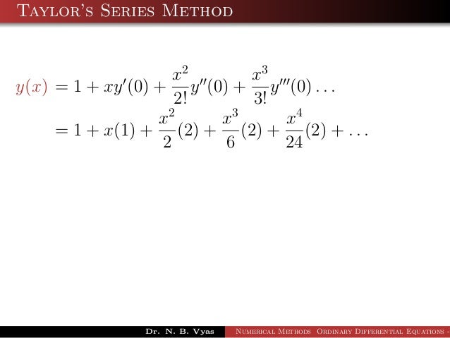Numerical Methods Oridnary Differential Equations 1 Numerical Methods Oridnary Differential Equations 1