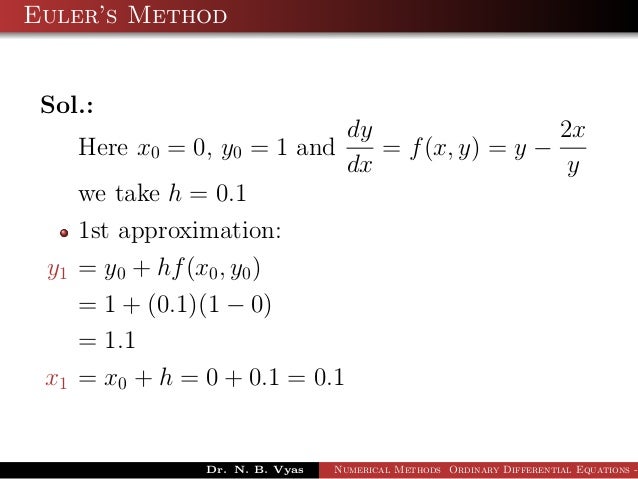 Numerical Methods Oridnary Differential Equations 2 Numerical Methods Oridnary Differential Equations 2