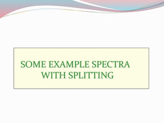 SOME EXAMPLE SPECTRA
WITH SPLITTING
 
