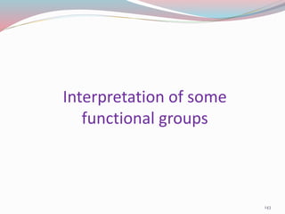 Interpretation of some
functional groups
143
 
