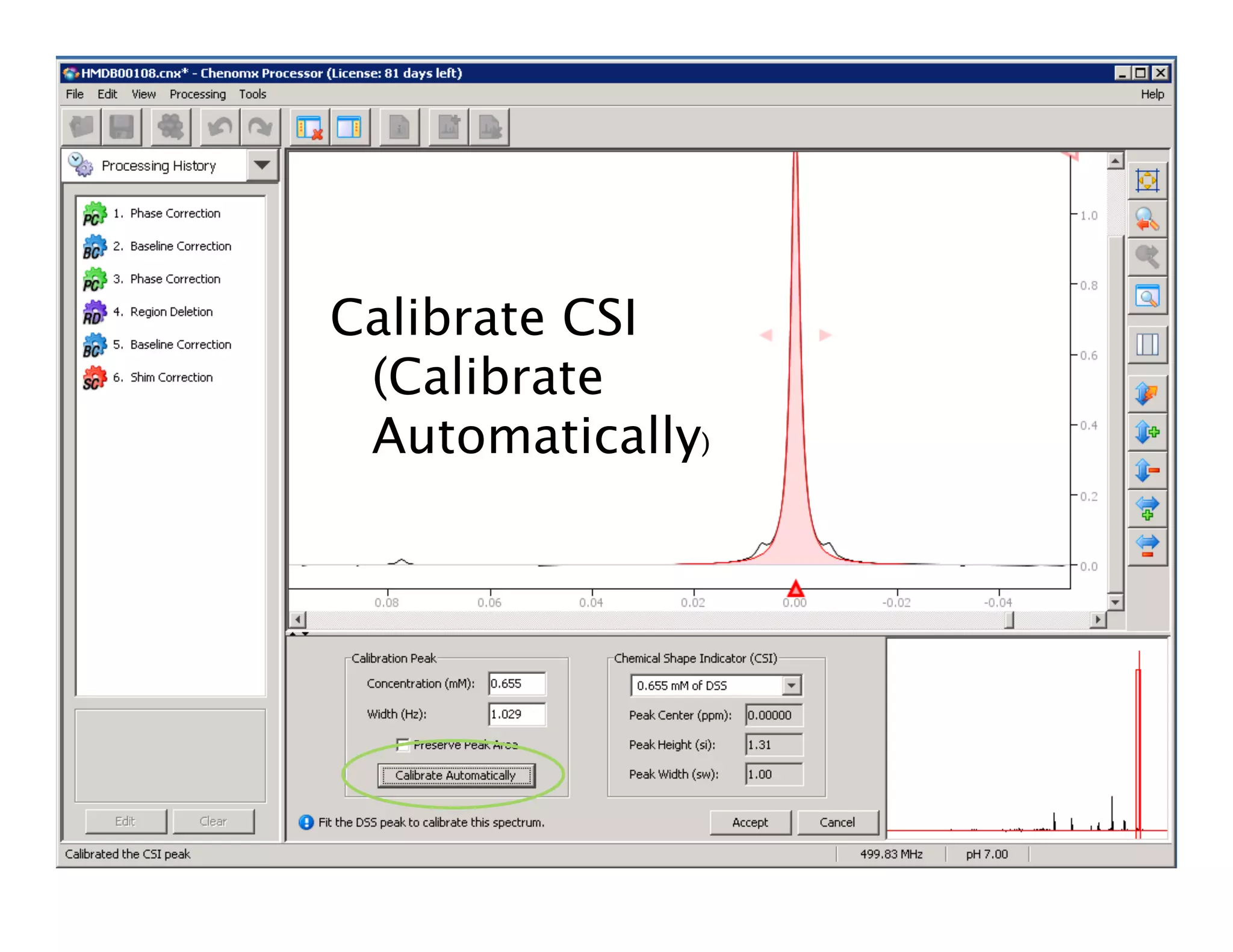 Calibrate CSI
(Calibrate
Automatically)
 