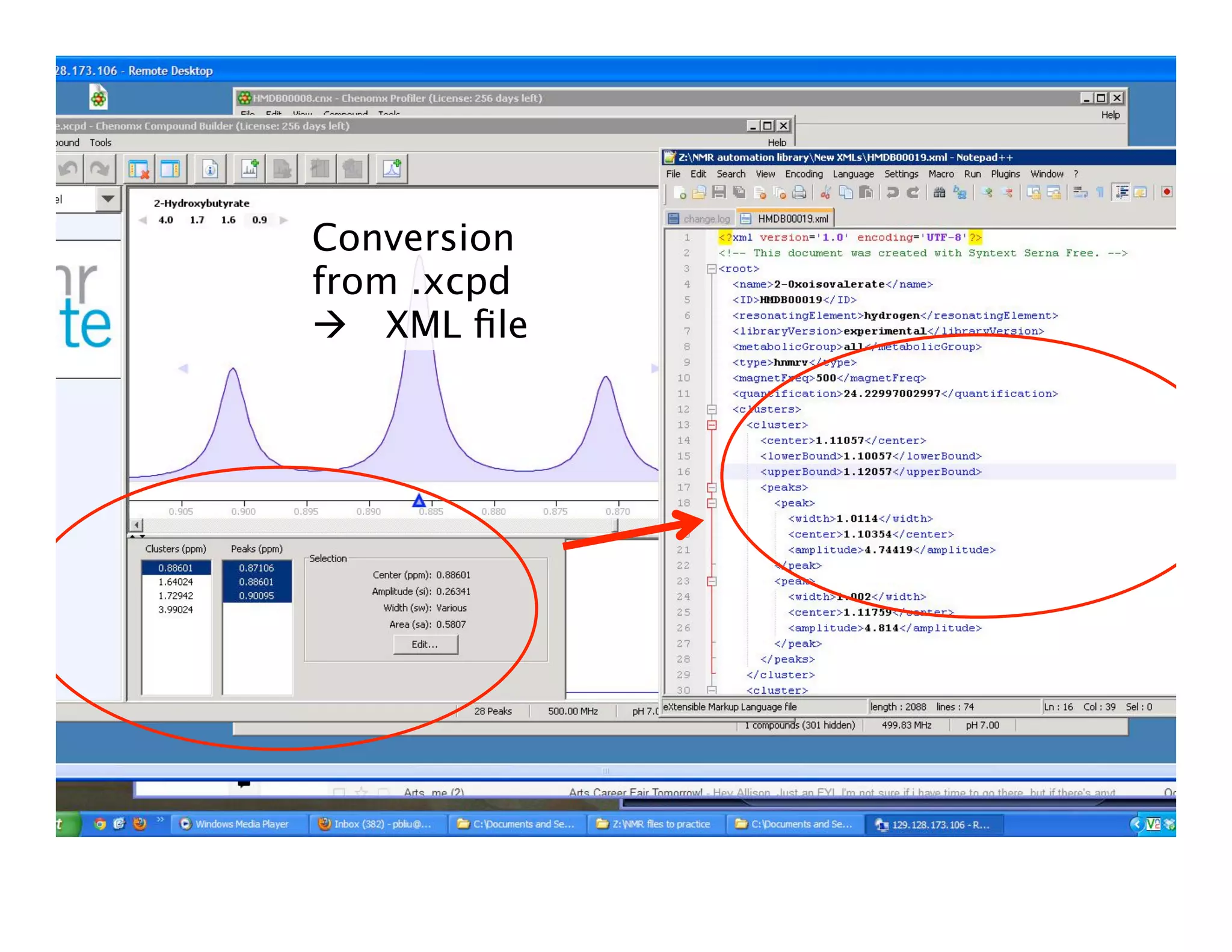 Conversion
from .xcpd
 XML ﬁle
 