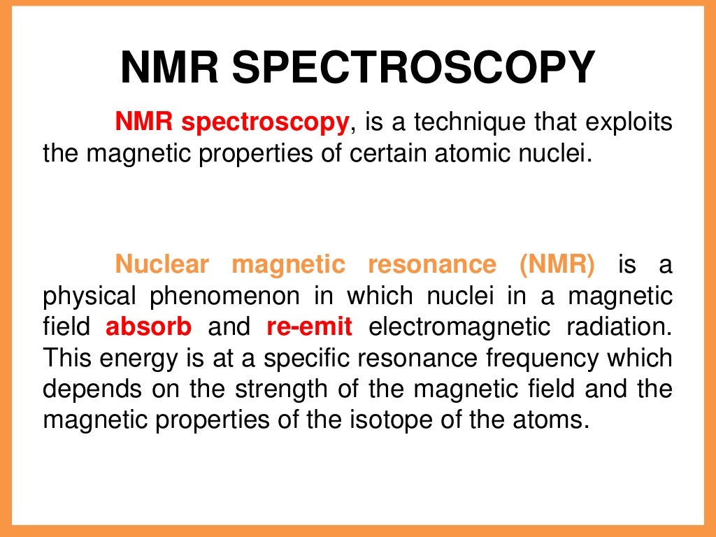 Nmr spectroscopy