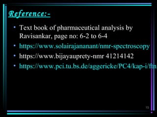 15
Reference:-Reference:-
• Text book of pharmaceutical analysis by
Ravisankar, page no: 6-2 to 6-4
• https://www.solairaj...