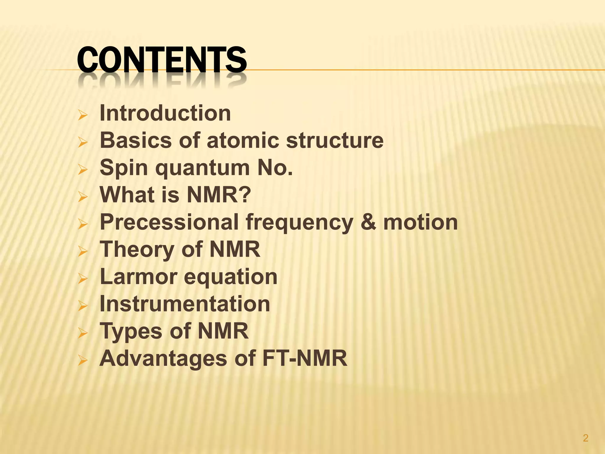 Principle and working of Nmr spectroscopy PPT