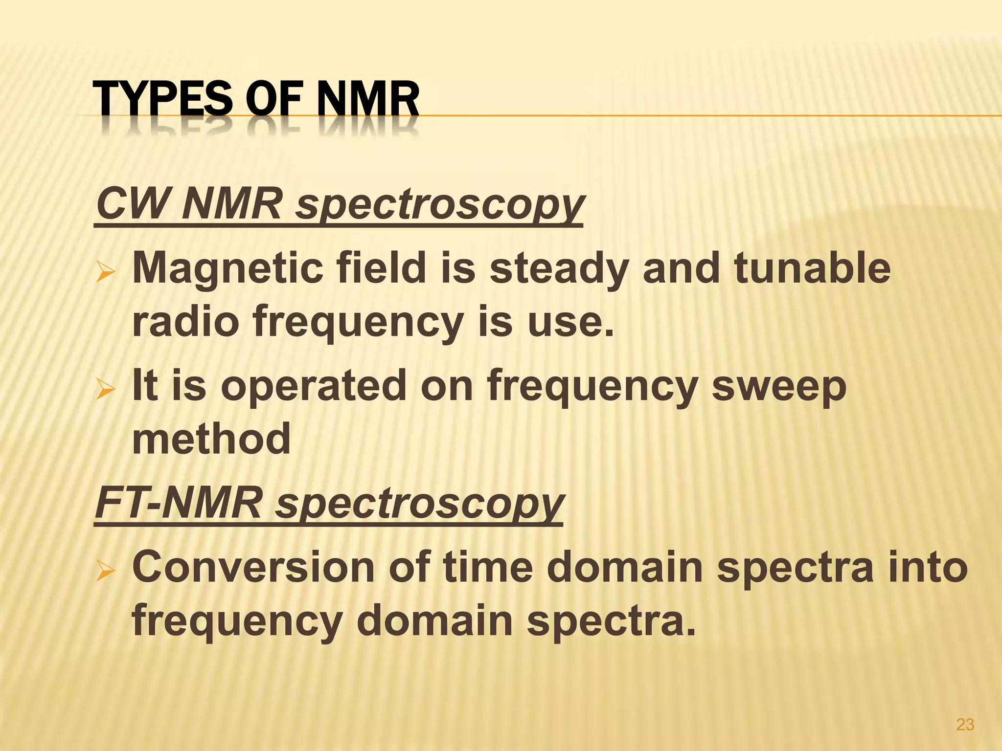 Principle and working of Nmr spectroscopy PPT