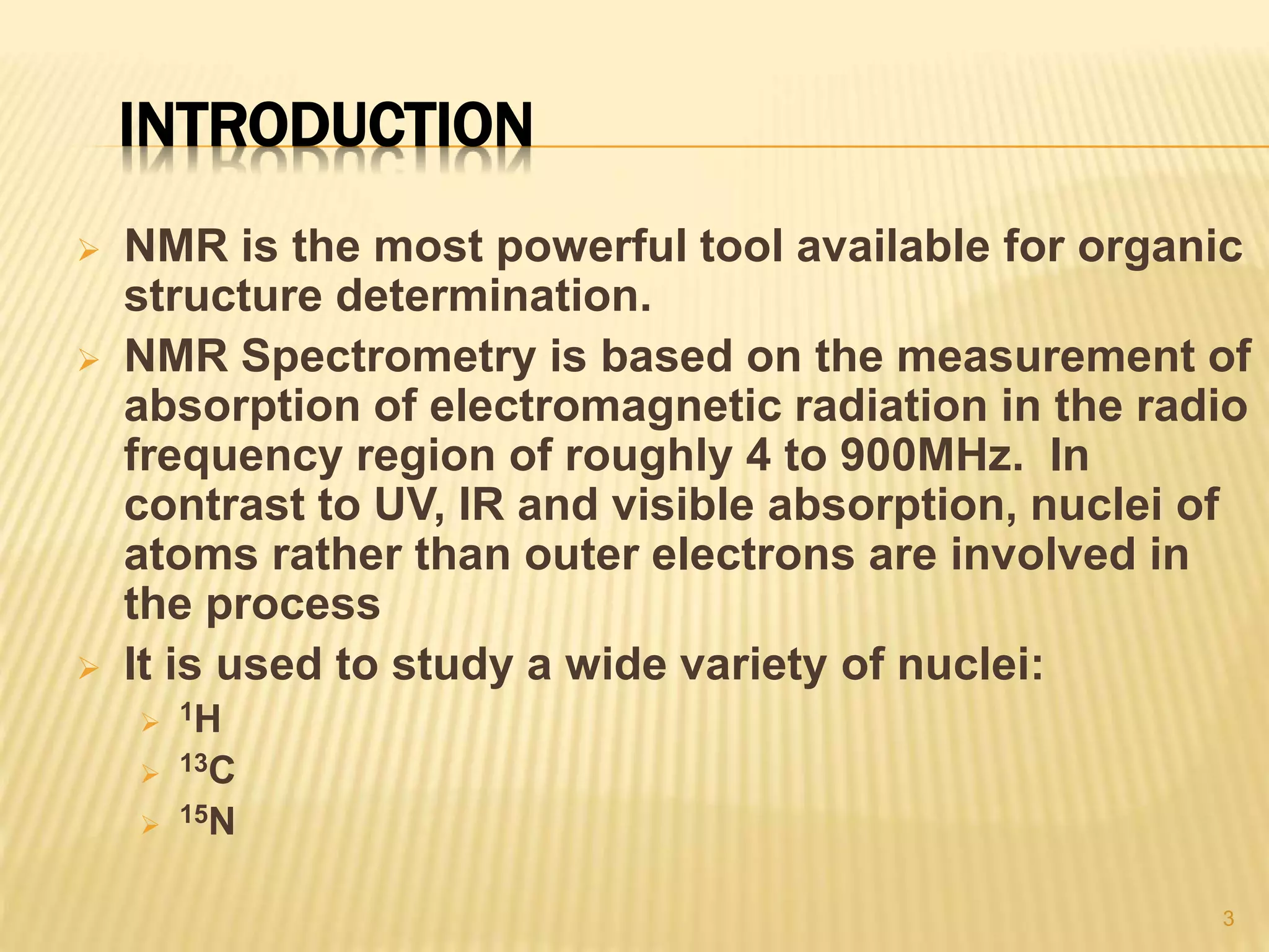 Principle and working of Nmr spectroscopy PPT