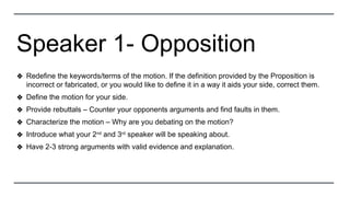 Debate manuals IMPORTANT FOR DEBATE AND STRUCTURE | PPTX
