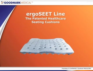 ergoSEET Line
The Patented Healthcare
Seating Cushions
1
 