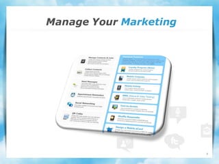 Manage Your Marketing




                        9
 