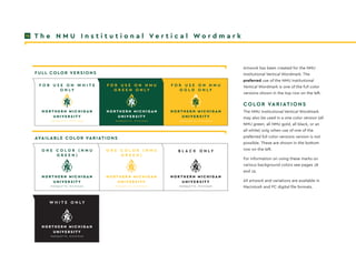 Nmu Lettering Pdf NMU Institutional Brand Standardsjjg heh | PDF
