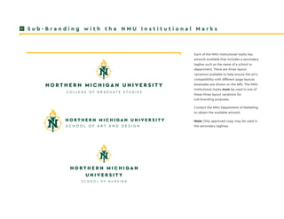 Nmu Lettering Pdf NMU Institutional Brand Standardsjjg heh | PDF