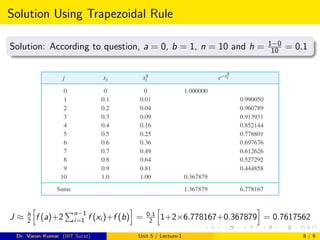 Numerical Integration: Trapezoidal Rule | PDF