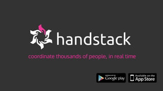 coordinate thousands of people, in real time
handstack
 
