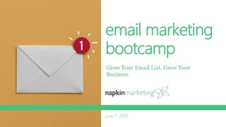 email marketing
bootcamp
Grow Your Email List. Grow Your
Business
June 7, 2018
 