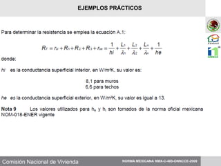 Comisión Nacional de Vivienda NORMA MEXICANA NMX-C-460-ONNCCE-2009
EJEMPLOS PRÁCTICOS
 