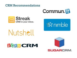 CRM Recommendations

 