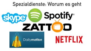 Spezialdienste: Worum es geht
 