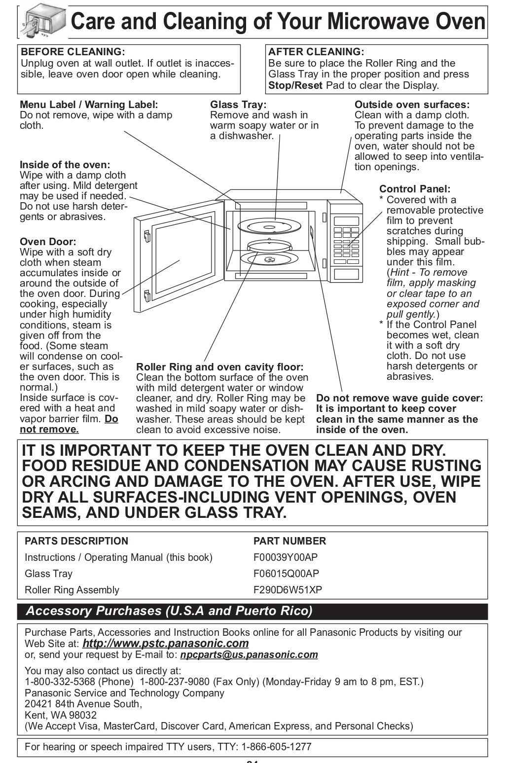 Panasonic NNSN661S Countertop Microwave Oven GUIDE