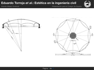 Eduardo Torroja et al.: Estética en la ingeniería civil
Vicente Mataix Ferrándiz Presentación para el Colegio de España
Página 1 de 36
 