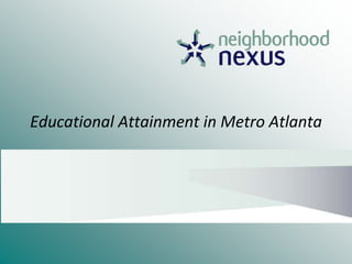 Educational Attainment in Metro Atlanta
 