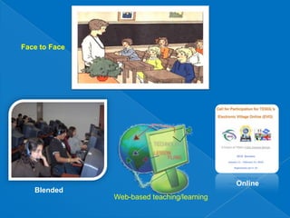 Face to FaceOnlineBlendedWeb-based teaching/learning
