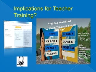 Implications for Teacher Training?