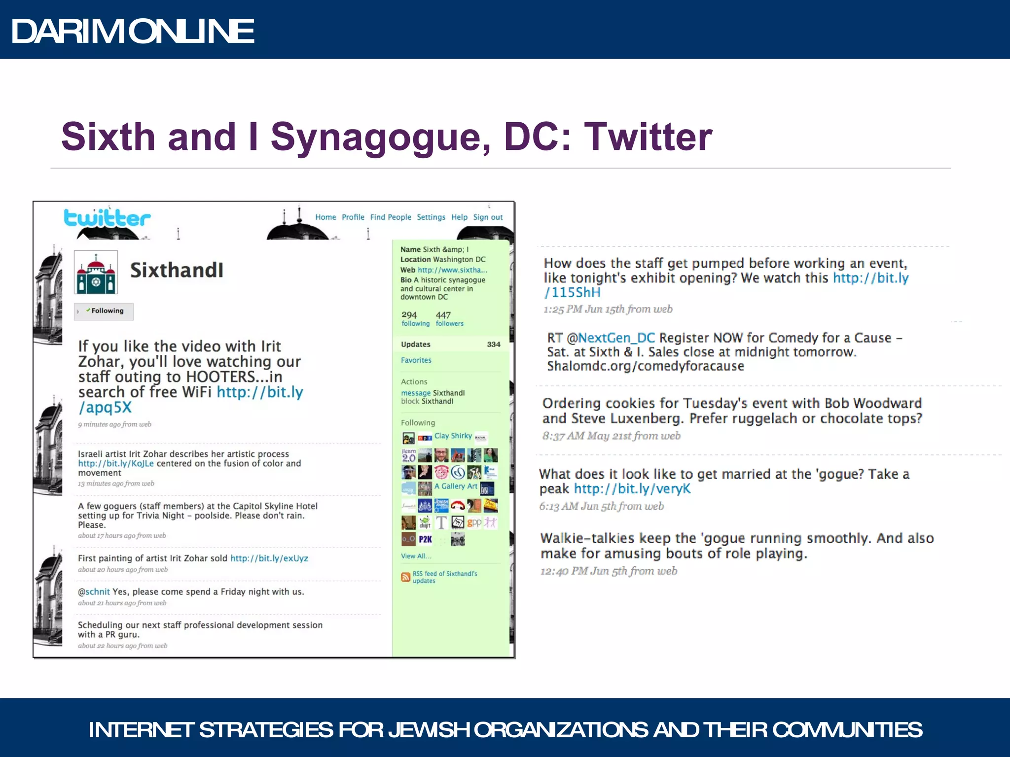 Sixth and I Synagogue, DC: Twitter 