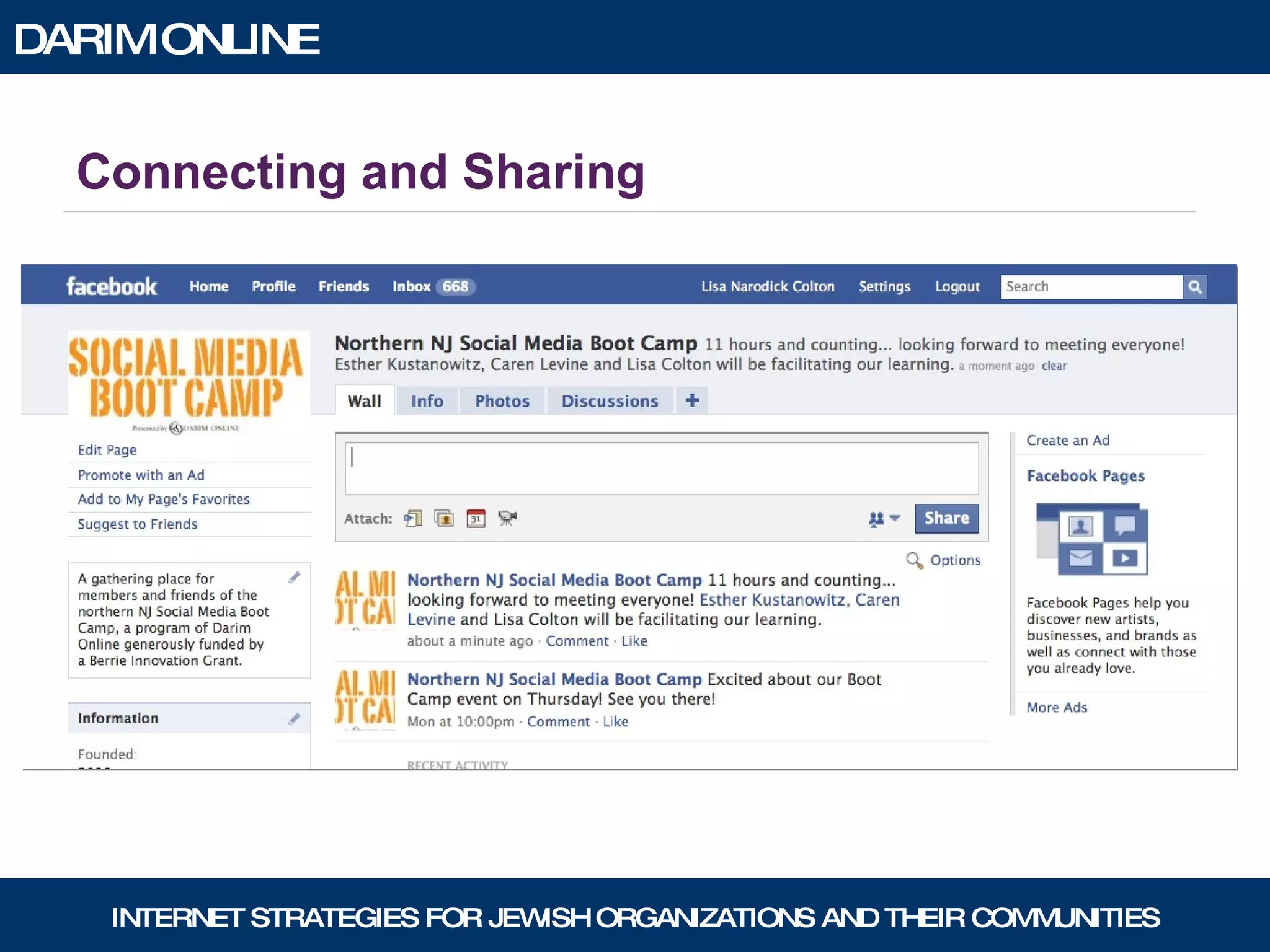 Connecting and Sharing 