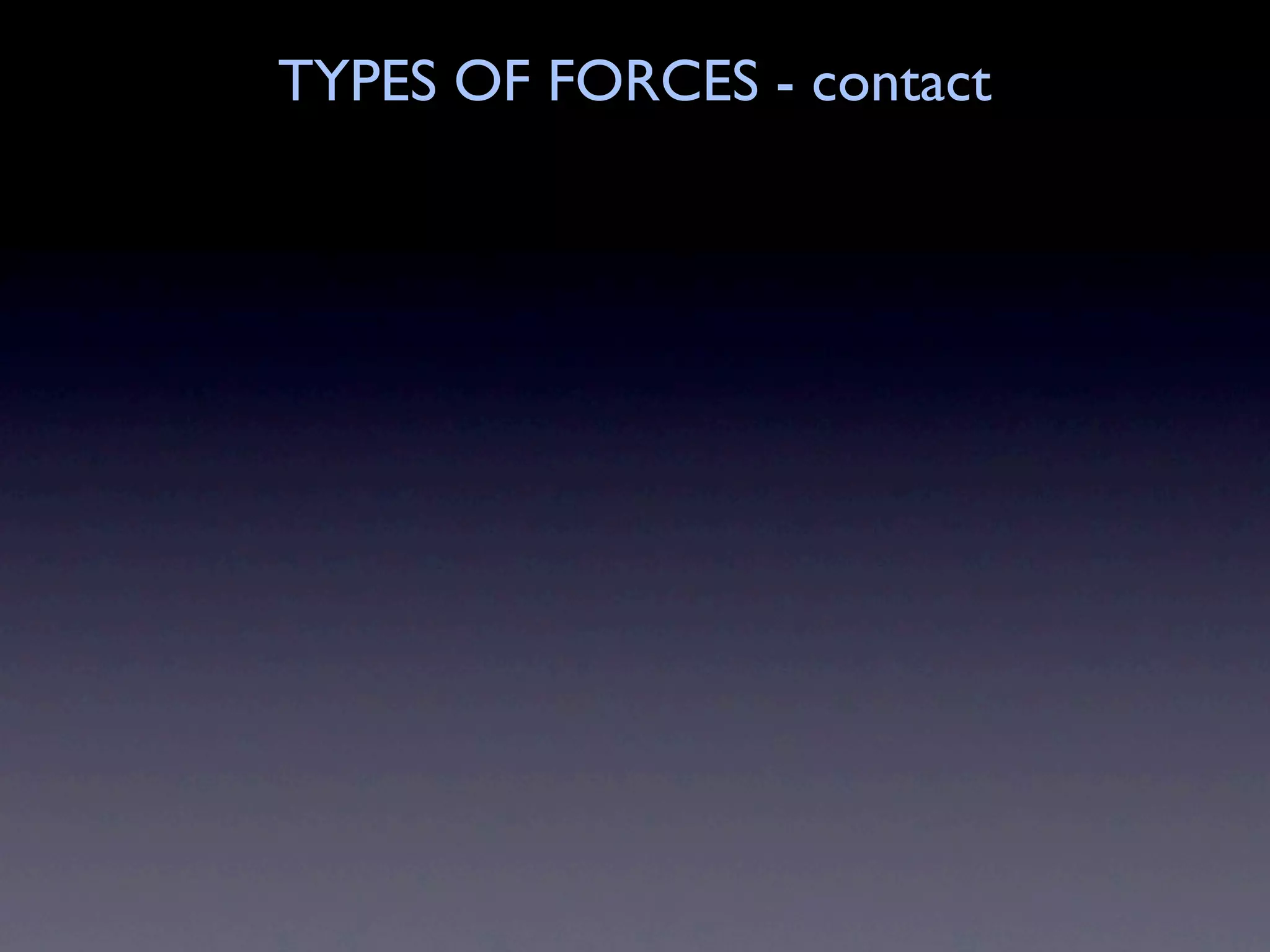 TYPES OF FORCES - contact
 