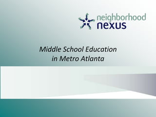 Middle School Education
in Metro Atlanta
 