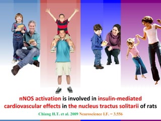 nNOS activation  is involved in  insulin-mediated cardiovascular effects  in  the nucleus tractus solitarii  of rats Chiang H.T. et al. 2009  Neuroscience I.F. = 3.556 
