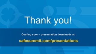 37© Scaled Agile, Inc.© Scaled Agile, Inc. 37© Scaled Agile, Inc.
Thank you!
Coming soon - presentation downloads at:
safesummit.com/presentations
 