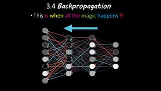 3.4 Backpropagation
•This is when all the magic happens !!
 