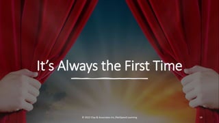 netspeedlearning.com
It’s Always the First Time
© 2022 Clay & Associates Inc./NetSpeed Learning 14
 