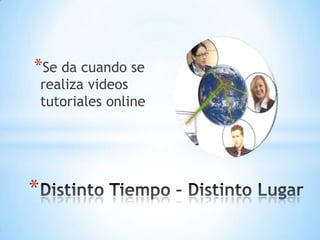 *Se da cuando se
    realiza videos
    tutoriales online




*
 