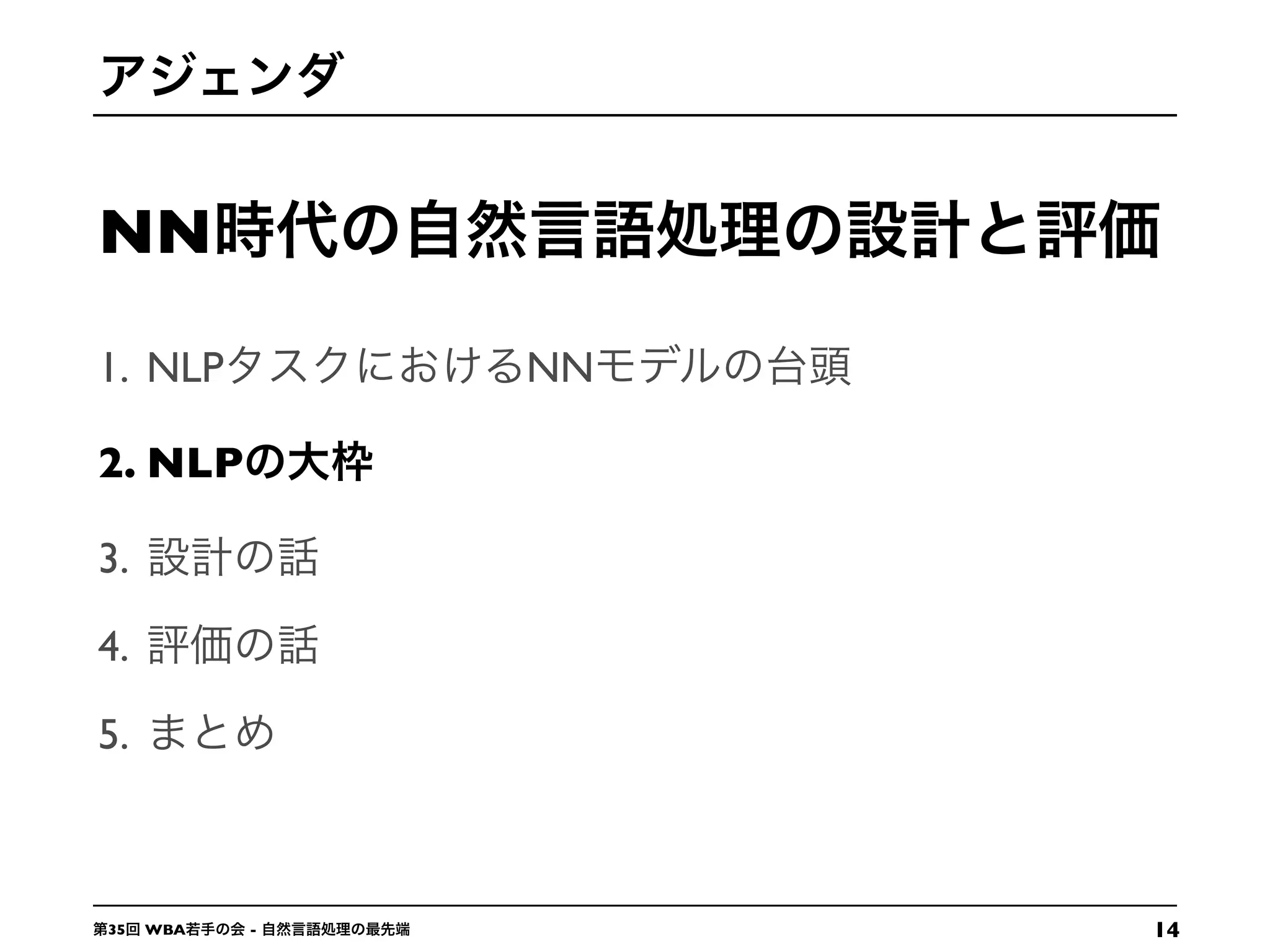 1. NLP NN
2. NLP
3.
4.
5.
NN
1435 WBA -
 