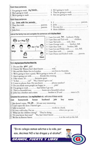 “En mi colegio somos adictos a la vida, por
eso, decimos NO a las drogas y al alcohol”.
 