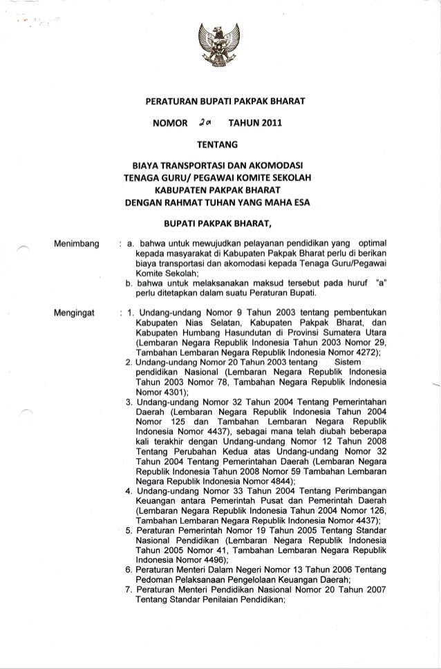No 2a Tentang Biaya Transportasi Dan Akomodasi Tenaga Guru Kab Ppb