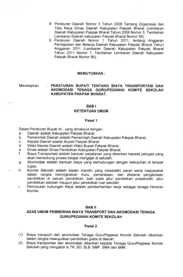 No 2a Tentang Biaya Transportasi Dan Akomodasi Tenaga Guru Kab Ppb