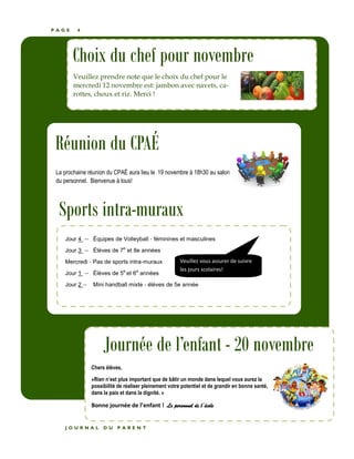 V O L U M E 3 , N U M É R O : 3 P A G E 3 
Capsule sur le mieux-être 
  	  
 